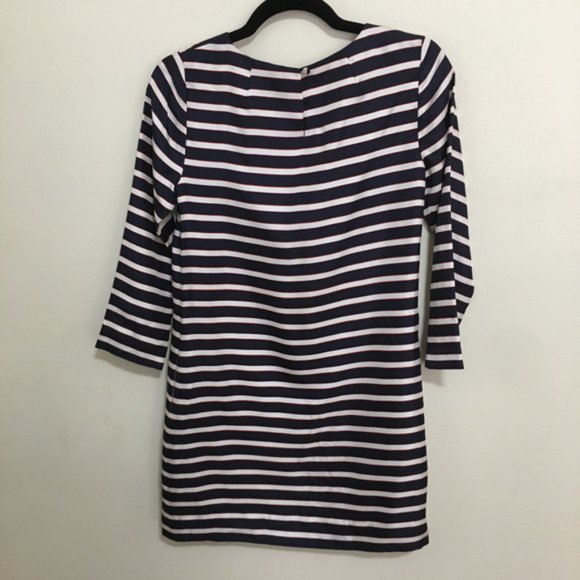 J CREW jules dress in striped silk twill V10 - Picture 4 of 6